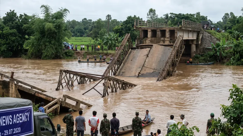 Critical infrastructure failures, including bridge collapses, severely delayed relief efforts.