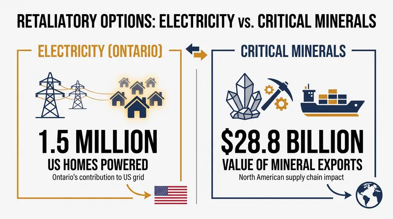 Comparing the immediate impact of electricity restrictions against the structural leverage of critical minerals.