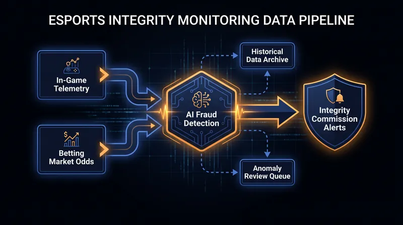Real-time telemetry connects in-game actions directly to global betting analytics.