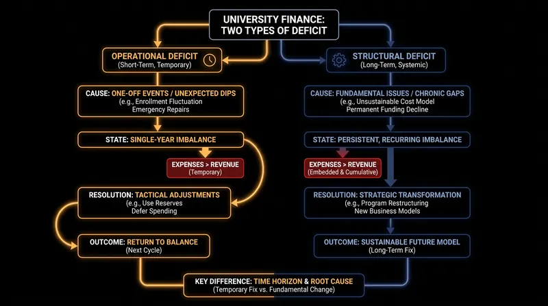 Understanding the difference between a temporary operational shortfall and a permanent structural deficit.