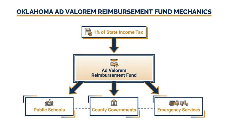 How the state currently reimburses local governments for corporate property tax exemptions.