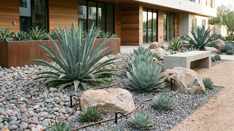 Eliminating turf and private yards is the primary driver of water savings in new developments.