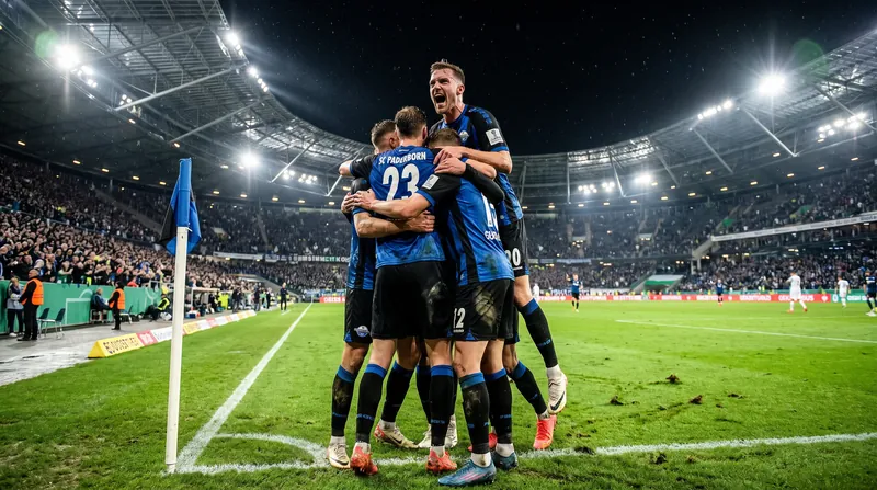 SC Paderborn secured their return to the top flight with a 100th-minute extra-time winner against VfL Wolfsburg.