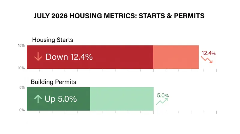While immediate groundbreakings fell sharply in July, a rise in building permits indicates developers are keeping their future pipelines active.