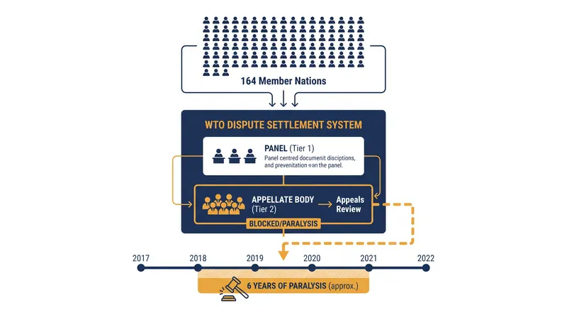 The two-tier WTO dispute settlement system has been stalled at the appellate level since 2019.