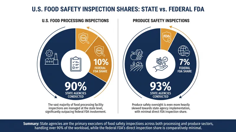 State agencies already conduct the vast majority of routine food safety inspections across the United States.