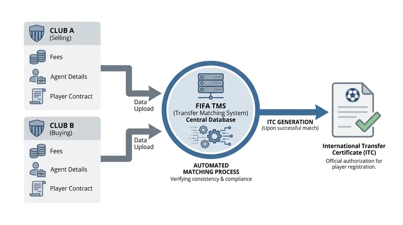 How the FIFA Transfer Matching System verifies international transfers.