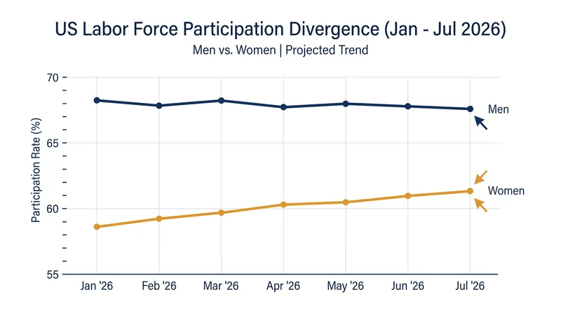Since January 2026, 845,000 women have exited the U.S. workforce, compared to 406,000 men.