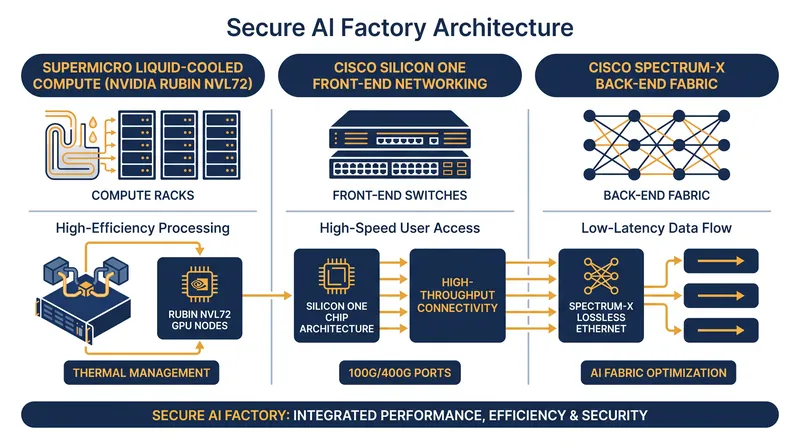 The expanded architecture integrates compute, front-end networking, and back-end GPU fabrics.
