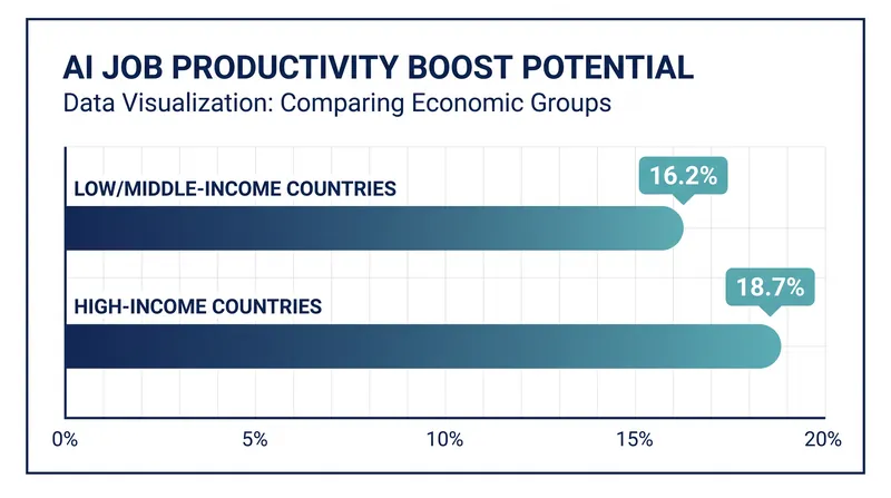 AI holds nearly equal potential to augment worker productivity in both developing and high-income nations.
