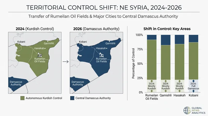 The agreement transfers control of the resource-rich northeast back to the central government in Damascus.
