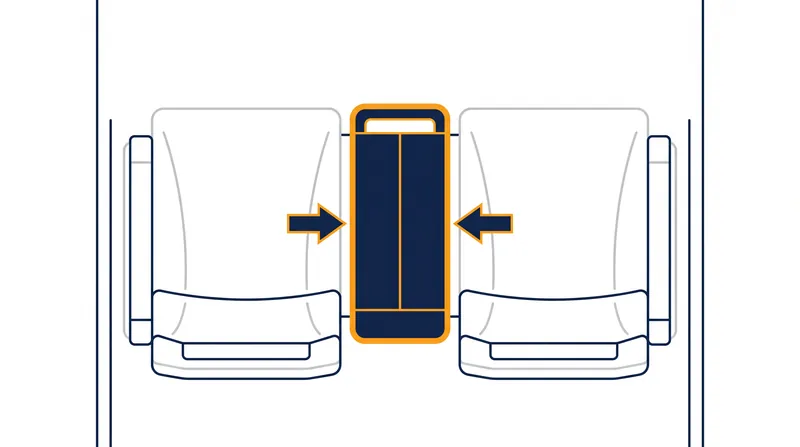 The armrest serves as the definitive physical boundary to determine if a passenger requires an additional seat.