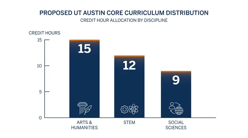 UT Austin's proposed core curriculum consolidates requirements into three main academic pillars.