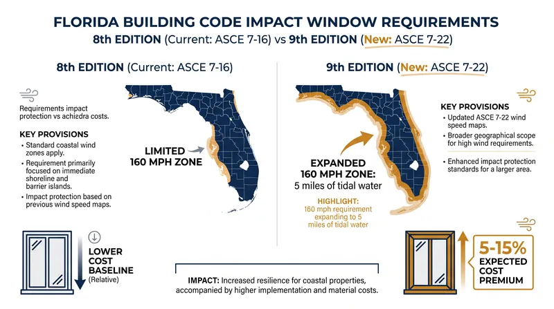 The 9th Edition expands the strictest wind-zone requirements to all coastal construction.