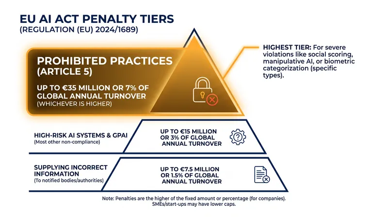 Violations of the new Article 5 prohibitions carry the AI Act's maximum financial penalties.