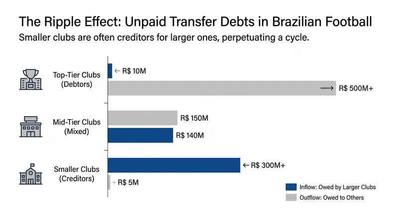 Unpaid transfer fees have historically forced smaller Brazilian clubs to subsidize the spending of giants.