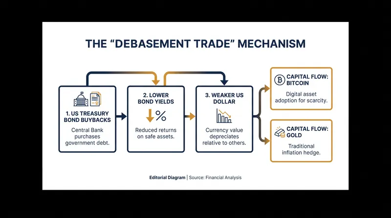 How the US Treasury's bond buyback program inadvertently fuels demand for alternative assets.