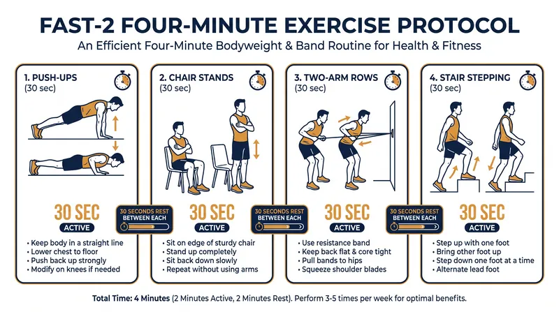 The FAST-2 protocol requires just two minutes of active muscular tension per day.