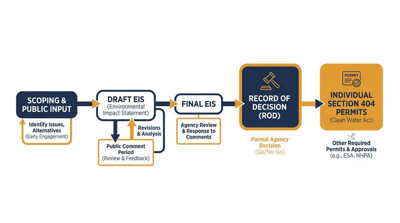 The Record of Decision completes the programmatic review, allowing the Army Corps to evaluate specific construction permits.