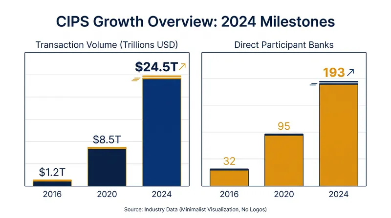 China's Cross-Border Interbank Payment System (CIPS) has seen direct participation surge, reducing its reliance on SWIFT messaging.