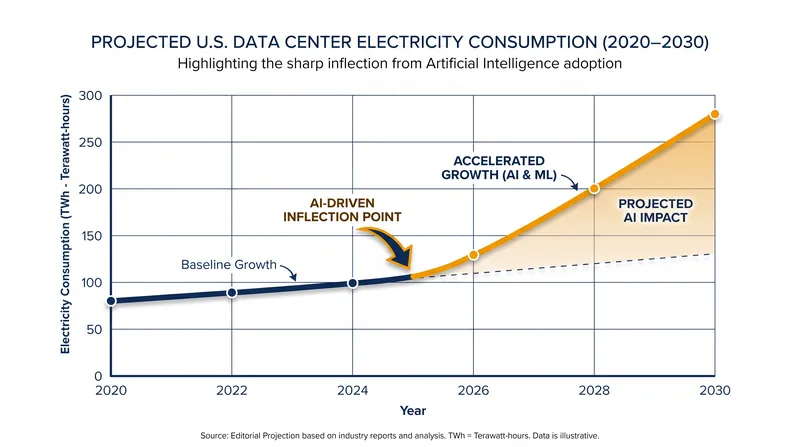 Data center electricity demand is projected to consume up to 12 percent of total U.S. generation by 2028.