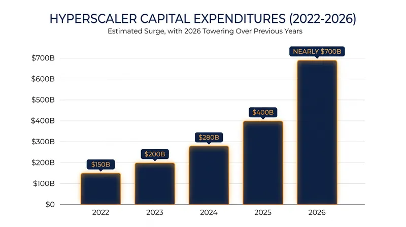 Capital expenditures for the five major hyperscalers are projected to exceed $690 billion in fiscal 2026.
