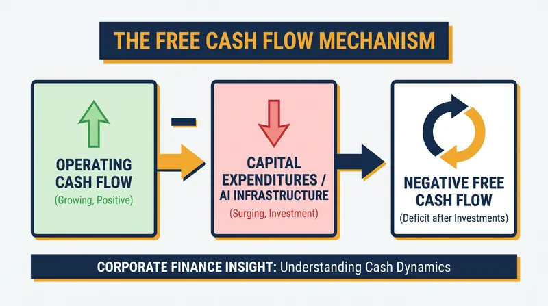 How surging capital expenditures are consuming the tech sector's operating cash flow.