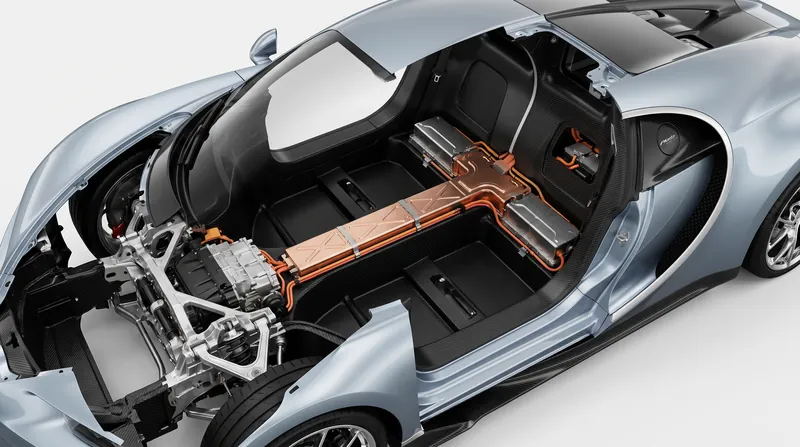 The 25 kWh battery is a structural component of the carbon composite monocoque.