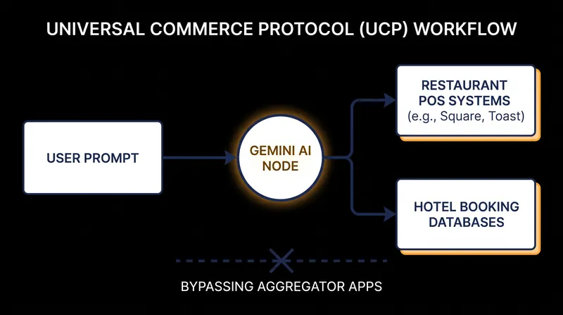 The Universal Commerce Protocol allows AI agents to interface directly with merchant point-of-sale systems.