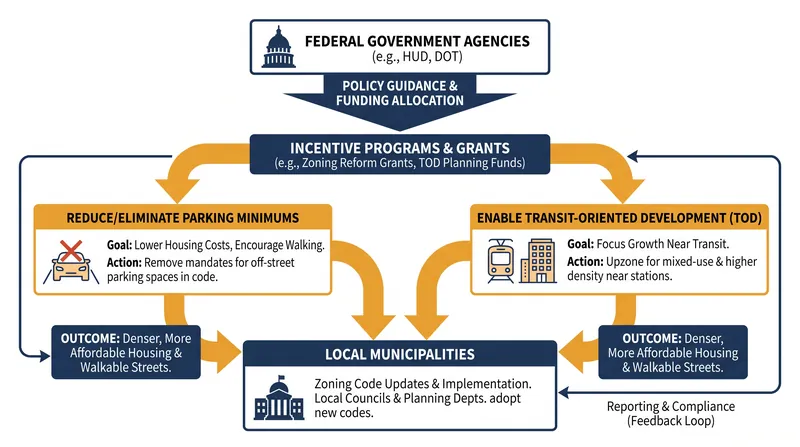 How federal grants incentivize local zoning changes without mandates.
