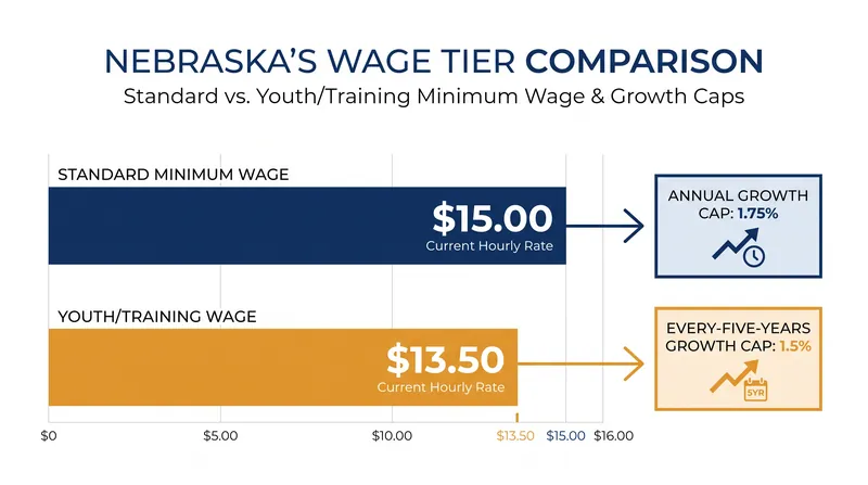 How Nebraska's new tiered minimum wage system caps future growth.