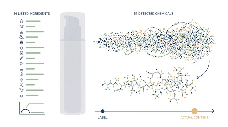 Laboratory testing detected more than three times as many chemicals inside the products as were listed on their labels.