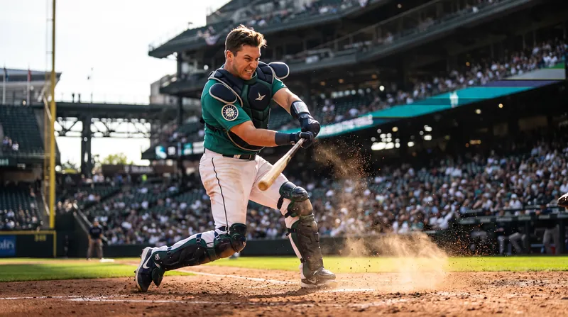 Cal Raleigh has powered the Mariners' offense with four home runs in the series.