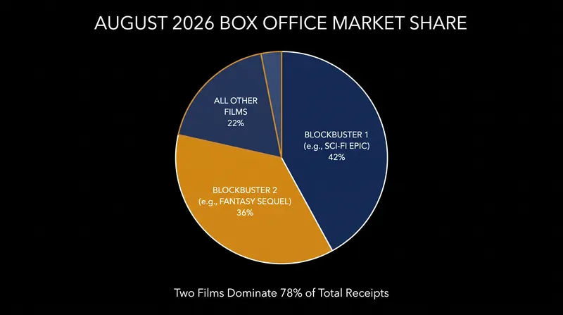 A top-heavy market: Just two films accounted for 78% of all domestic box office business in August.
