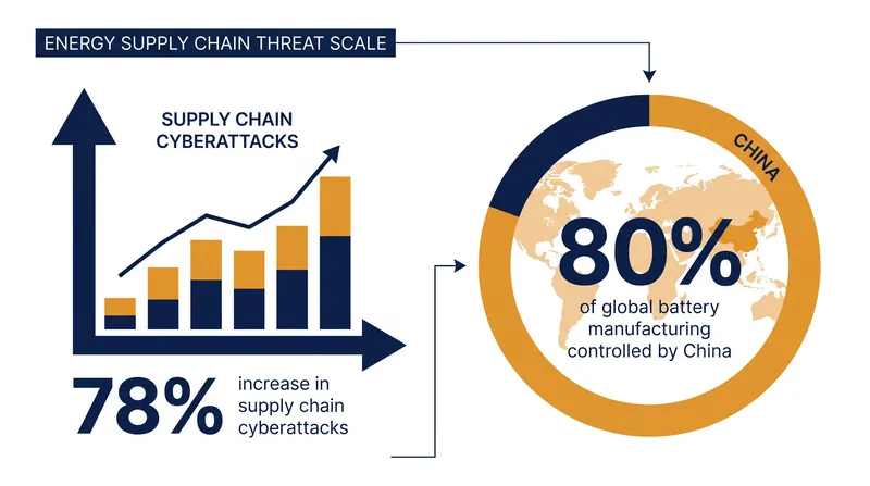Supply chain vulnerabilities and global manufacturing concentrations present significant hurdles for grid security.