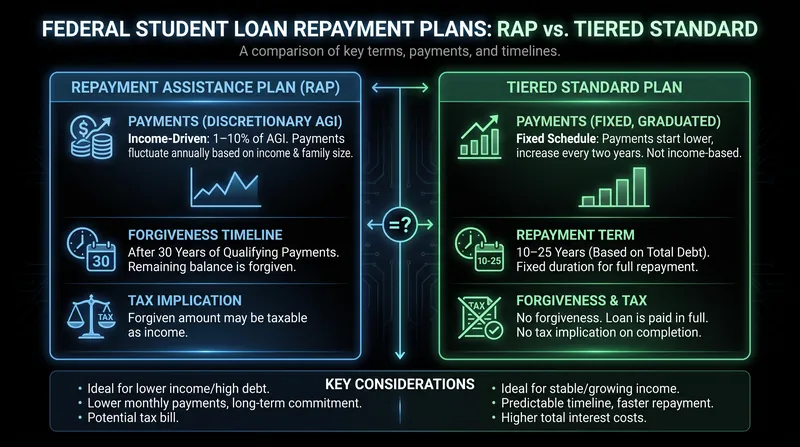 The new two-track repayment system for federal student loans.