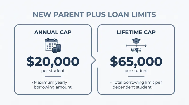 Parent PLUS loans are now strictly capped per dependent student.