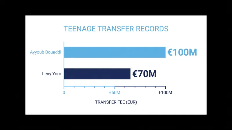 Bouaddi's transfer fee shatters the previous Premier League teenage record set by Leny Yoro in 2024.