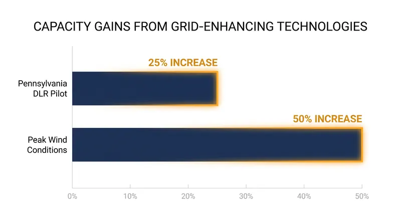 Real-world pilots demonstrate significant capacity gains when utilizing dynamic ratings.