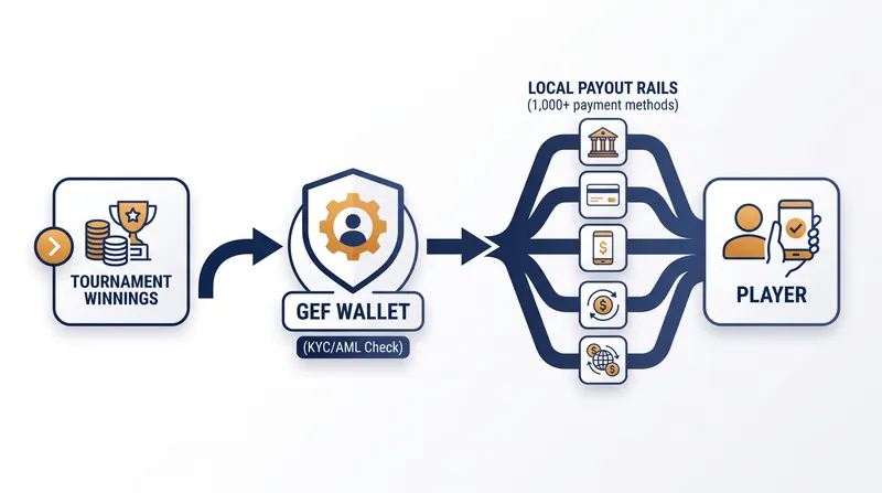 How the new GEF Wallet streamlines international prize money distribution.