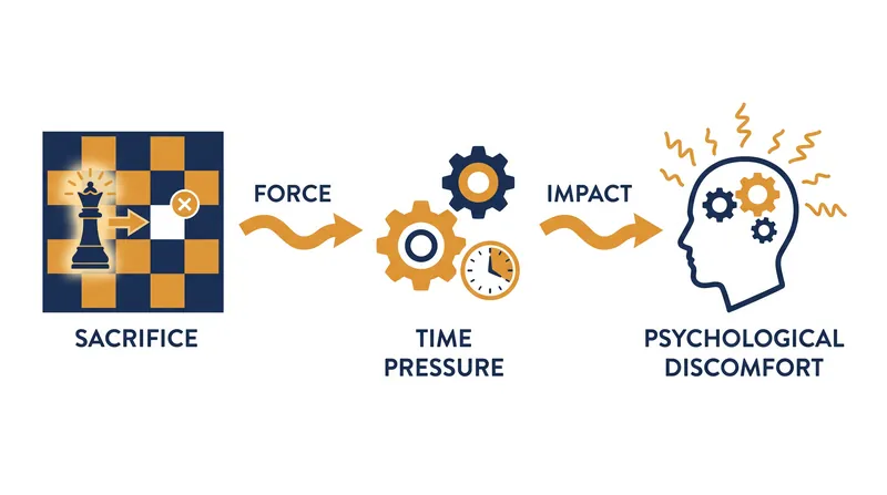 How a practical sacrifice forces the opponent to take on the burden of risk.