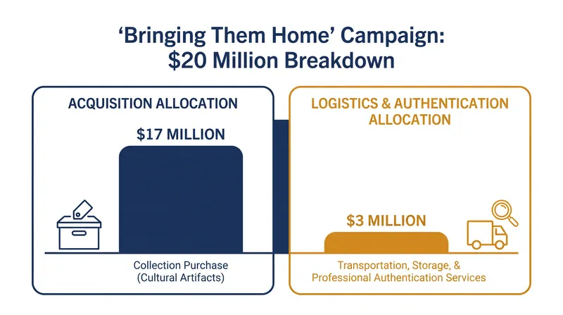 The $20 million campaign includes the purchase price and logistical costs.