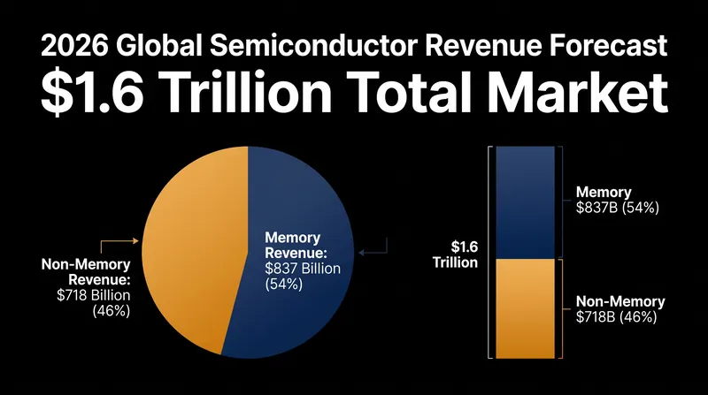 Memory chips now account for more than half of all semiconductor revenue.