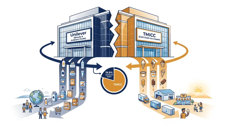 The mechanics of the demerger separated Unilever's ambient goods from its capital-intensive cold-chain operations.