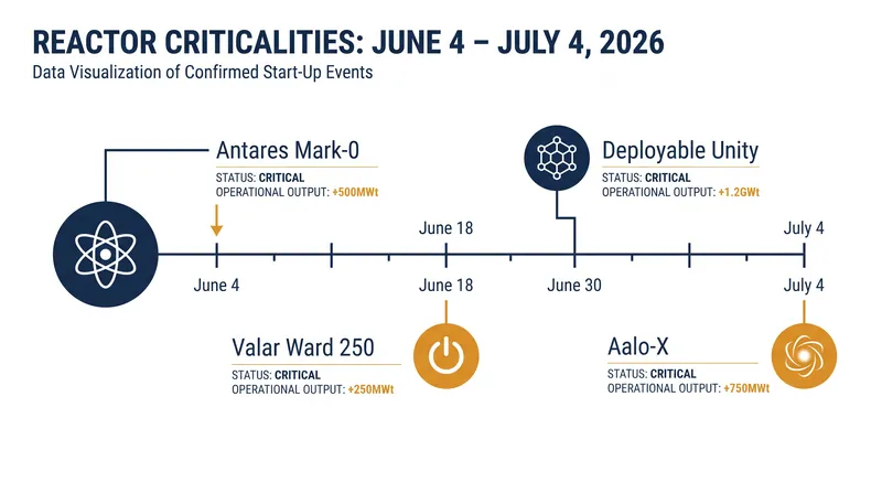 Four distinct advanced microreactor designs achieved zero-power criticality within a single 30-day window.