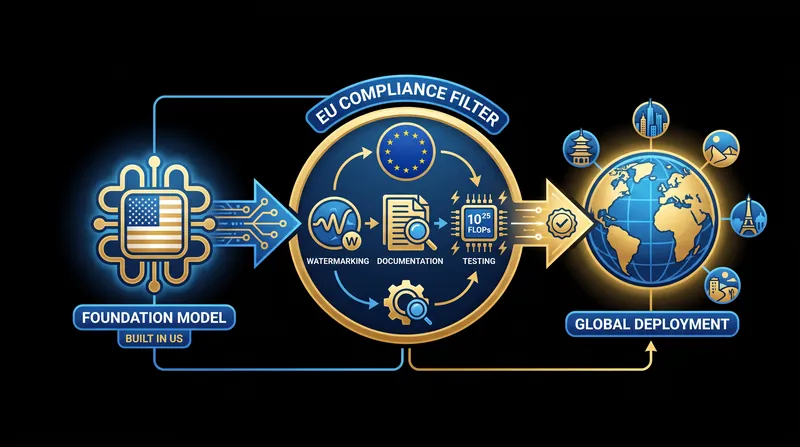 Because maintaining separate models is technically impractical, European compliance standards inevitably become the global default.
