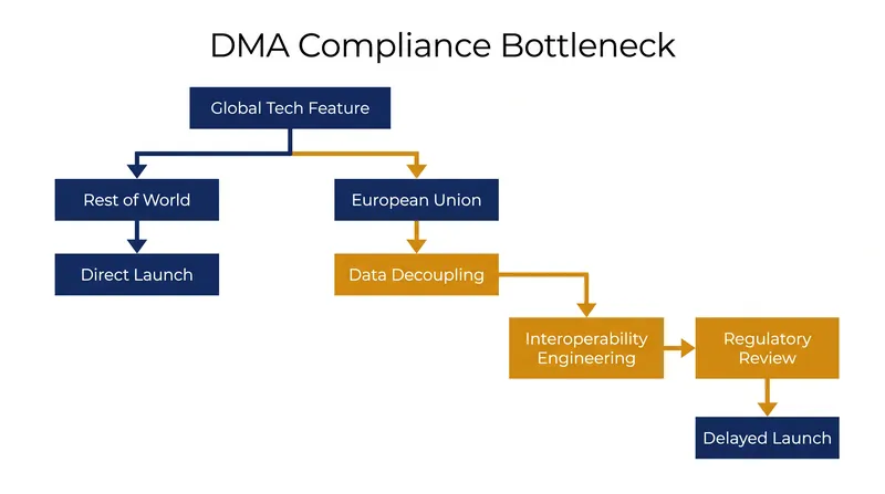 How the Digital Markets Act forces companies to engineer bespoke product pathways for the EU.