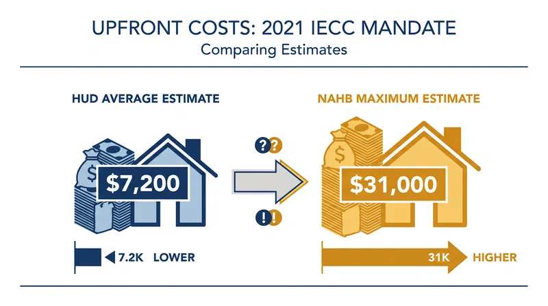 Estimates for the upfront cost of complying with the 2021 IECC vary wildly between federal agencies and industry groups.