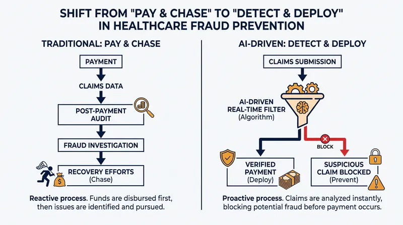 The CRUSH initiative replaces retrospective audits with real-time payment suspensions.