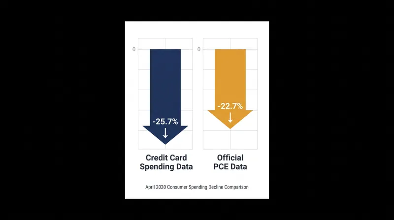 Credit card transaction data closely mirrored the official decline in consumer spending during the onset of the pandemic.
